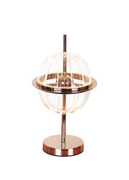 Carina Globe Clear Acrylic Gold Table Lamp