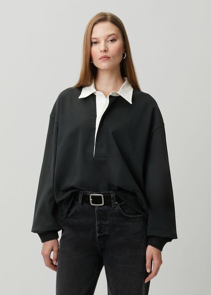 Arisa Rugby Black Blouse