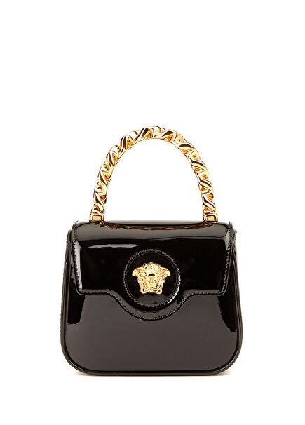 La Medusa Patent Mini Siyah Kadın Deri Çanta