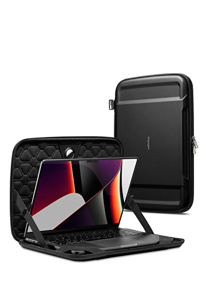 Macbook Pro 16'' Compatible Rugged Armor Pro Pouch Black Carrying Case