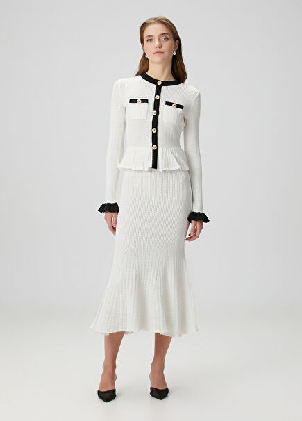 White Midi Knit Dress