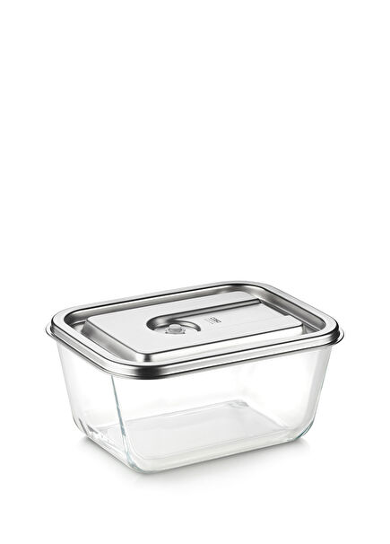 Glass Vacuum Storage Container with Steel Lid