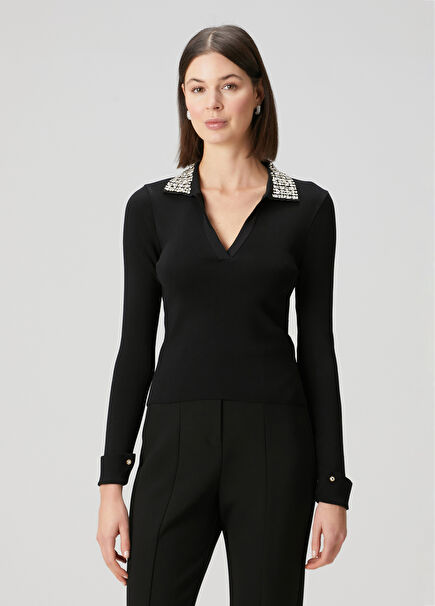 Black Embellished Sweater