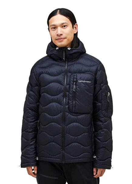 Helium Utility Down Hood Siyah Kapüşonlu Erkek Outdoor Ceketi