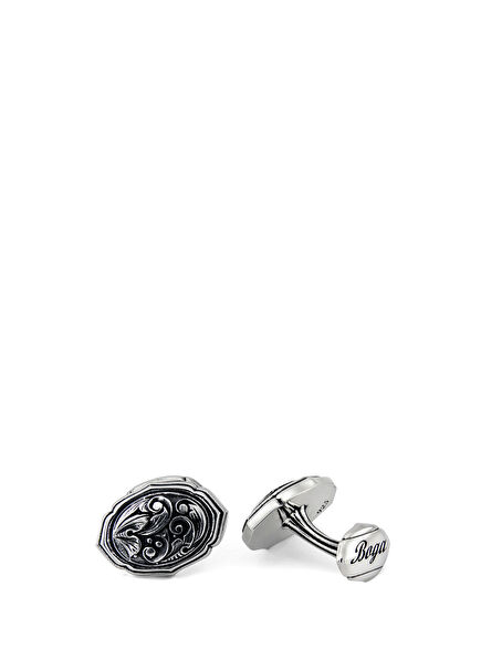 Oval Silver Cufflinks