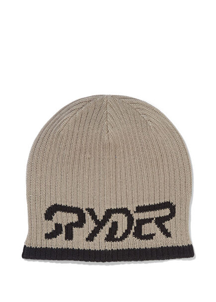 Logolu Bej Erkek Bere