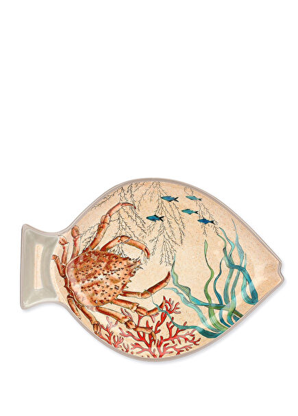 Beige Melamine Serving Plate
