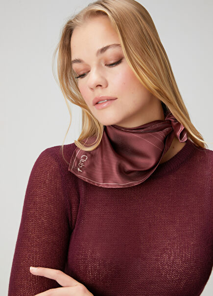 Burgundy Silk Scarf