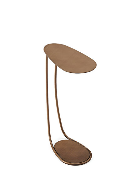 Yago Brush Stroke Bronze Steel Side Table
