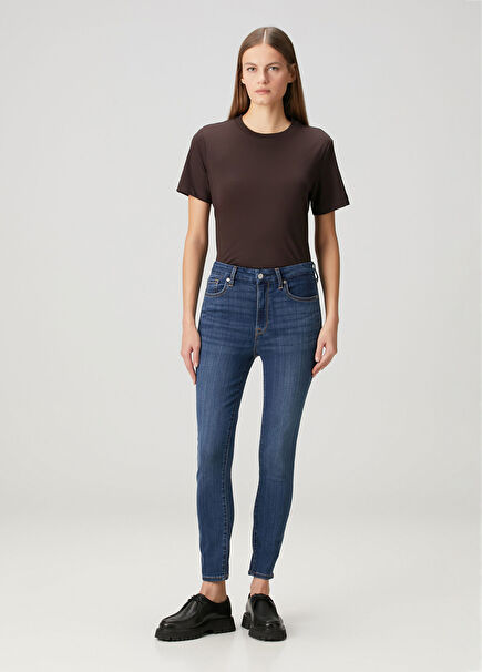 Slim Illusion Mavi Skinny Jean Pantolon