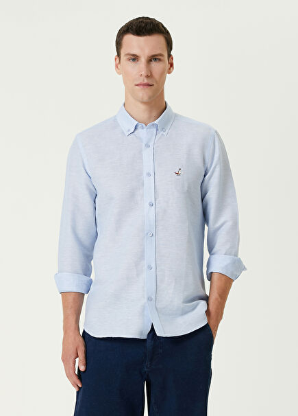 Slim Fit Mavi Gömlek