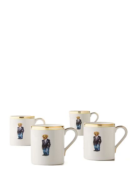 Wilshire Tux Bear Beyaz Porselen Mug Seti