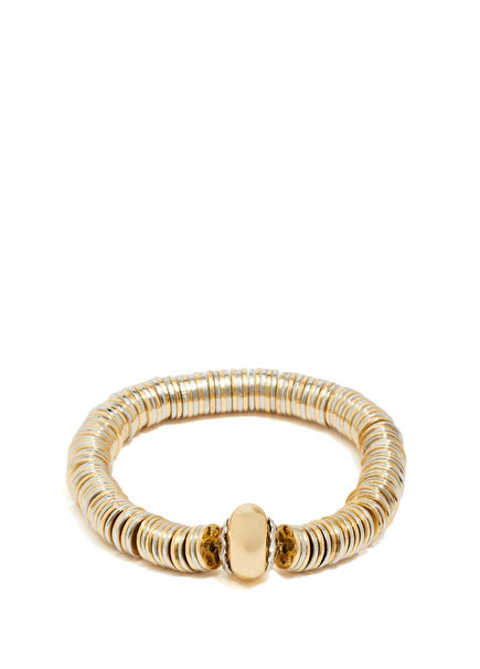 Gümüş Altın Rengi Kadın Mix Bileklik