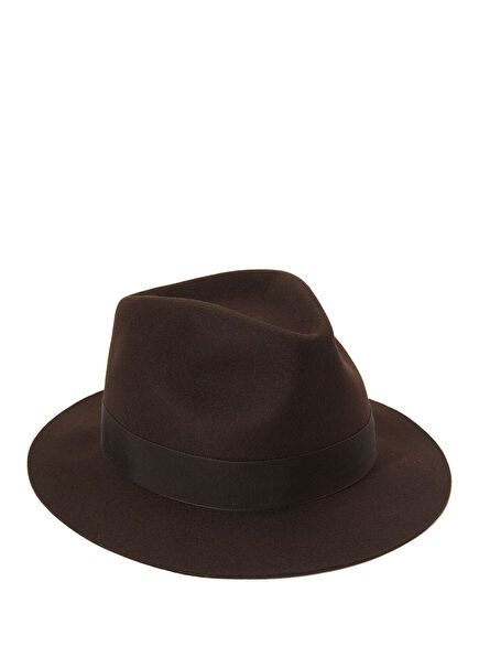 Dark Brown Men's Wool Hat