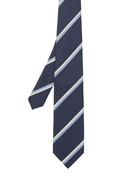 Navy Blue Silk Tie