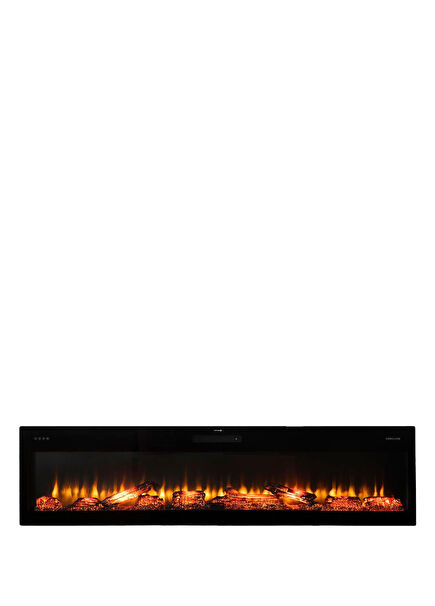 Korcam 200 S Black Heated Electric Fireplace