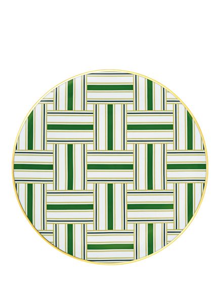Heritage Green Porcelain Patterned Serving Plate 32 cm