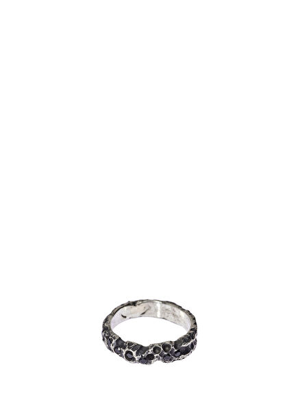 Aaron 925 Sterling Oxide Silver Ring