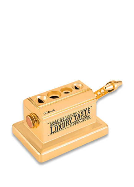 Classical Luxury Guillotine Gold 4-Piece Table Cigar Cutter
