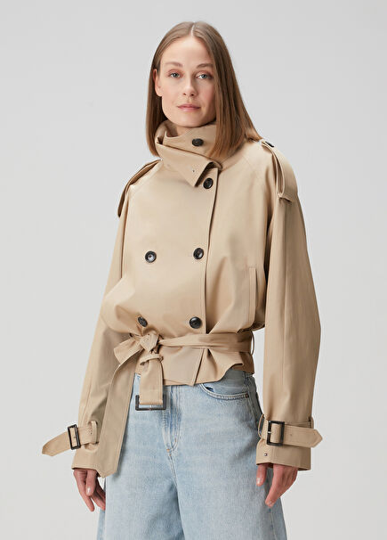 Bej Organik Pamuk Crop Mont