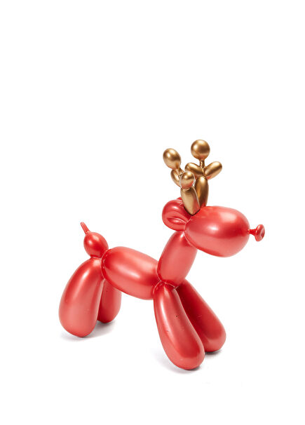 Kırmızı Balon Geyik Formlu Yılbaşı Süsü