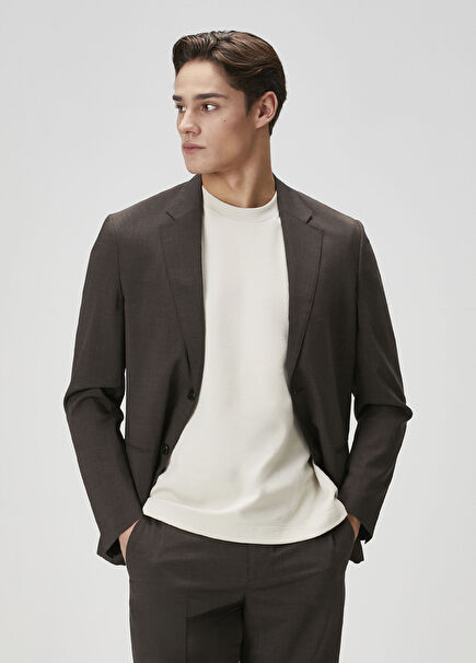 Clinton Brown Wool Coat