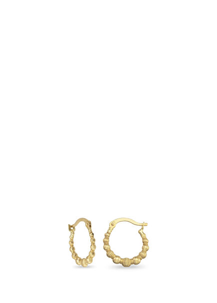 Bony 14 Karat Yellow Gold Women's Hoop Earrings