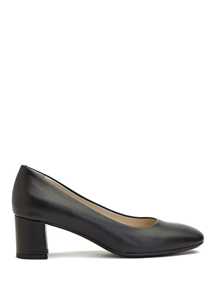 Siyah Rahat Deri Stiletto