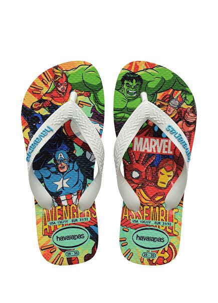 Marvel White Kids Beach Slippers