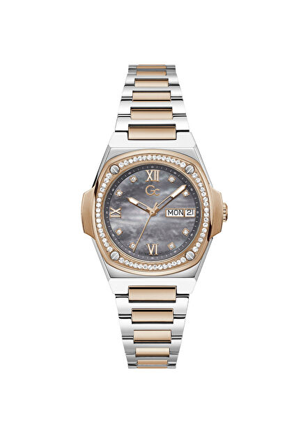 GCY98001L5MF Rose Gold Metalik Gri Kadın Kol Saati