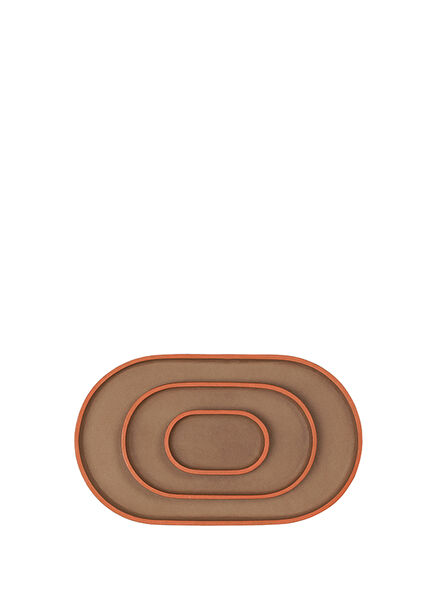 Plato Beige Leather 3-Piece Organizer Tray Set