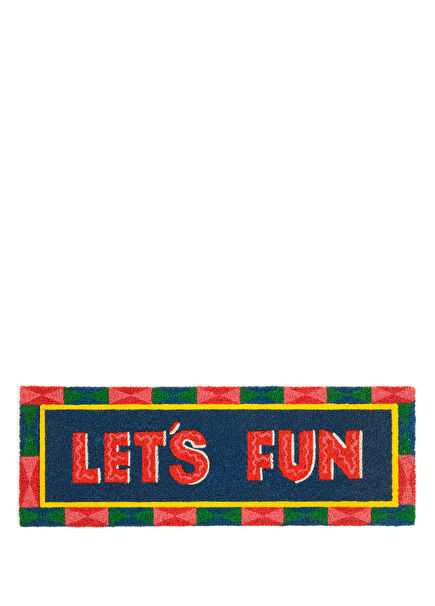 Kerala Coir Koyu Mavi Kapı Önü Paspası 35 x 100 cm