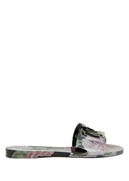 Pink Black Women's Beach Slippers