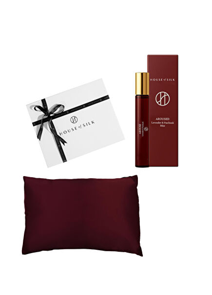 Arouse Deep Reset Bordo İpek Yastık Kılıfı ve Mist Set