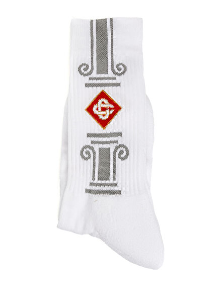 Column Grey White Women's Socks