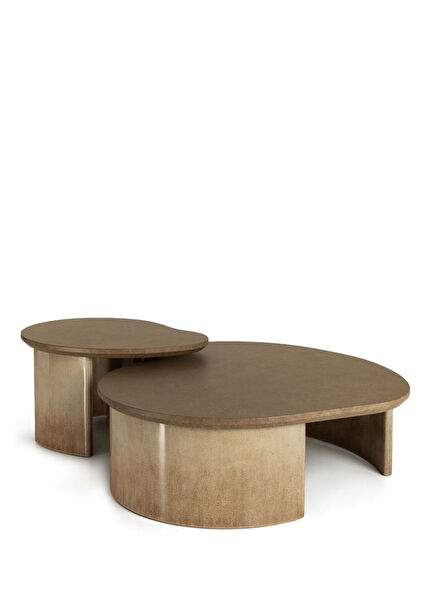 Amorphous Handmade Patterned Wooden Coffee Table