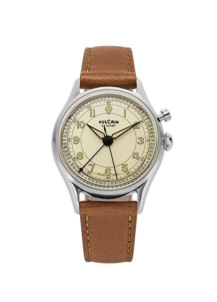 Cricket Classique Eggshell Kahverengi Deri Erkek Kol Saati