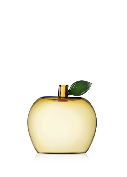 Fruits & Flowers No:9 Apple Yellow Glass Decorative Object 7 cm