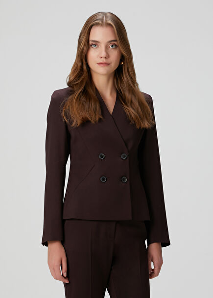 Plum Wool Blend Jacket