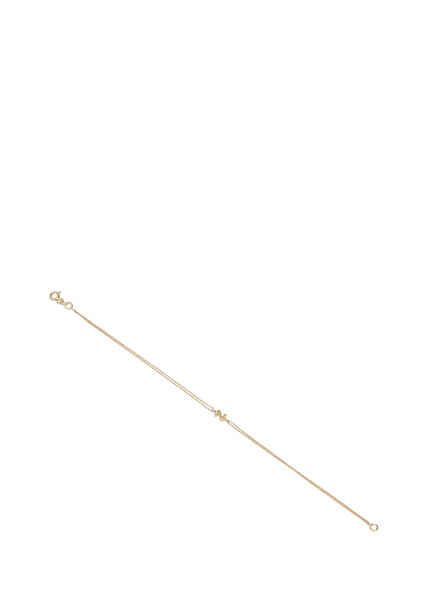 Stoned Letter Detailed Women's Gold Bracelet