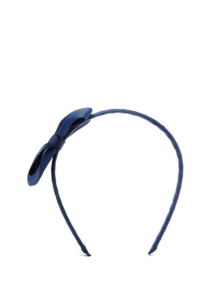 Navy Blue Girl's Grosgrain Bow Hairband