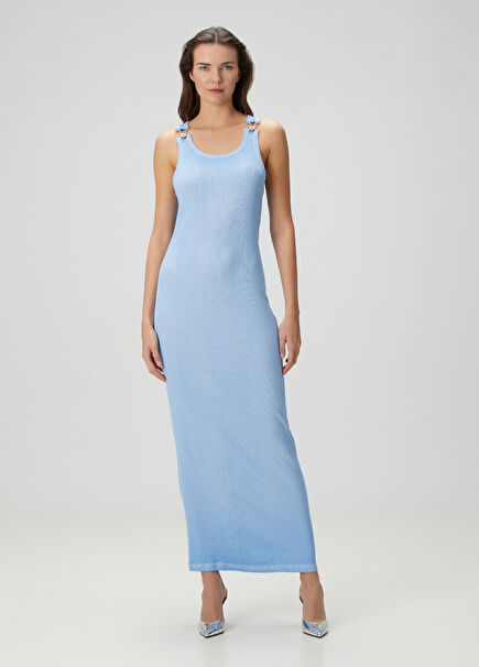 Overall Blue Maxi Dress