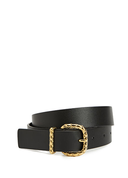 Black Women's Leather Belt