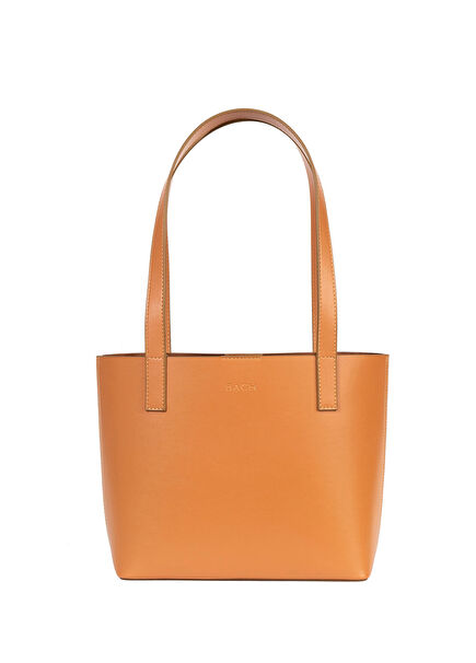 Apple Ten Rengi Deri Mini Kadın Tote Omuz Çantası