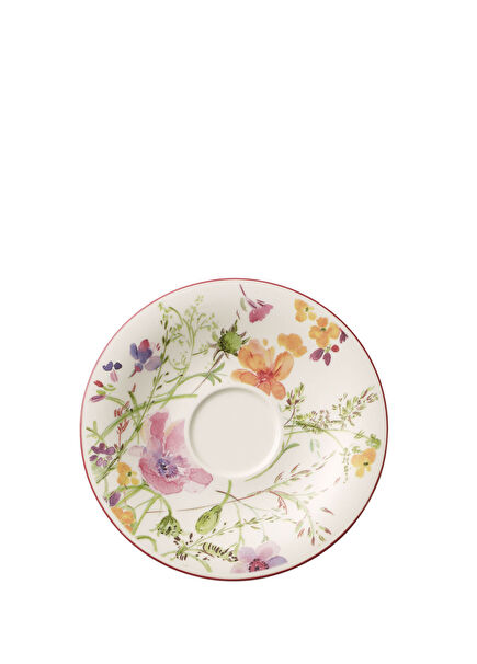 Mariefleur Çiçek Desenli Porselen Kahve ve Çay Fincan Tabağı 16 cm