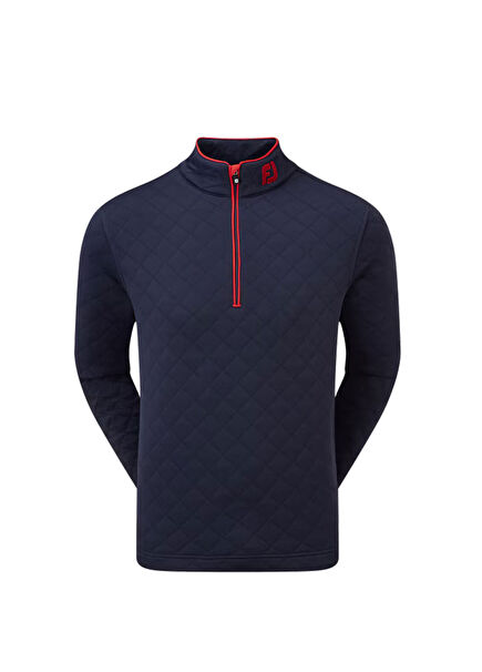 FootJoy Diamond Jacquard Chill-Out Pullover Golf Sweatshirt Lacivert 88452