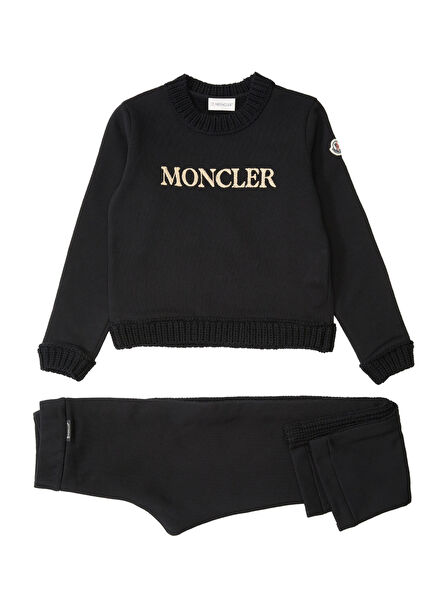 Siyah Kız Çocuk 2li Yün Set