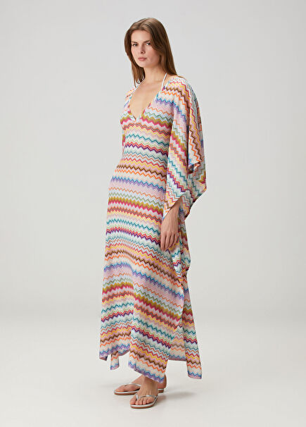 Zikzak Desenli Kaftan