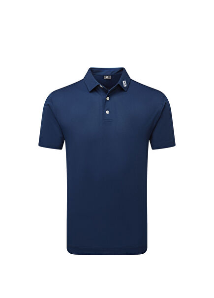 Stretch Pique Solid Lacivert Kısa Kollu Erkek Golf T-Shirt