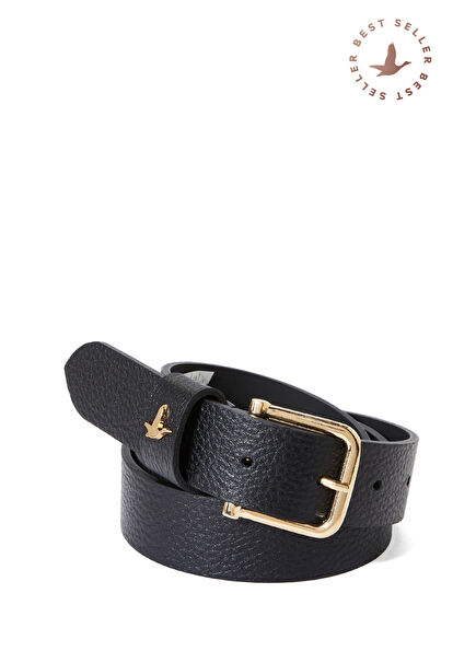 Siyah Kadın Deri Kemer